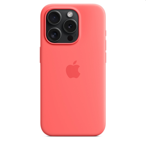 Калъф, Apple iPhone 15 Pro Silicone Case with MagSafe - Orange Sorbet - image 3