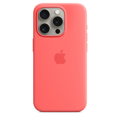 Калъф, Apple iPhone 15 Pro Silicone Case with MagSafe - Orange Sorbet