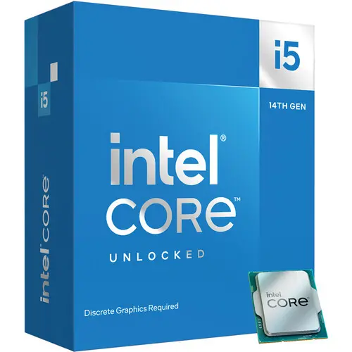 Процесор, Intel Core i5-14600KF 14C/20T (eC 2.6GHz / pC 3.5GHz / 5.3GHz Boost, 24MB, 125W, LGA1700)