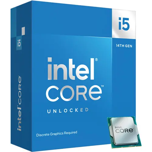 Процесор, Intel Core i5-14600KF 14C/20T (eC 2.6GHz / pC 3.5GHz / 5.3GHz Boost, 24MB, 125W, LGA1700)