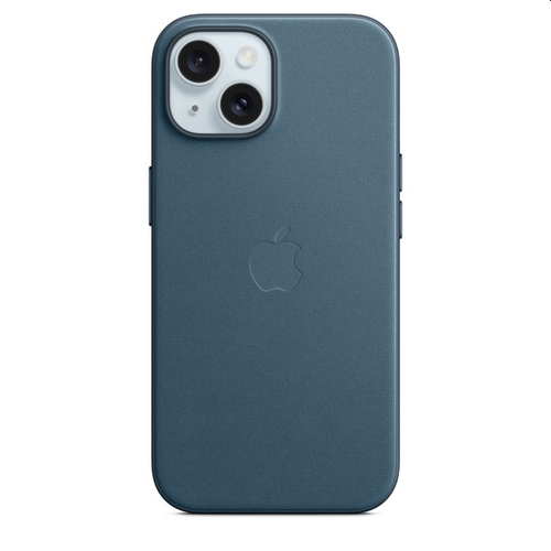 Калъф, Apple iPhone 15 FineWoven Case with MagSafe - Pacific Blue
