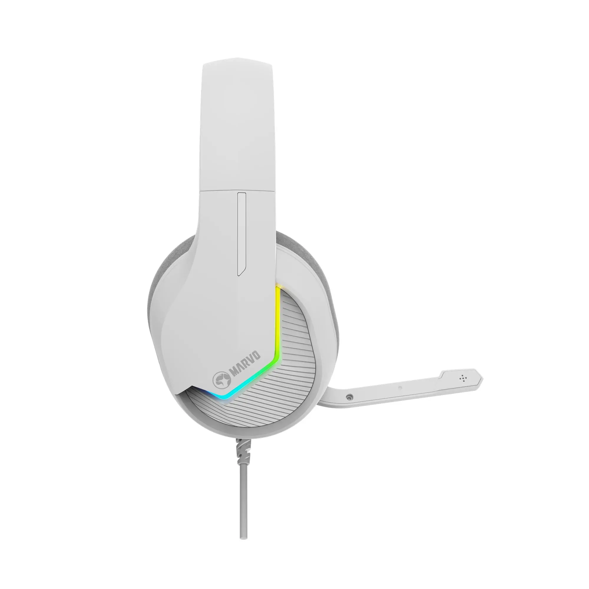 Marvo gaming ακουστικά Gaming Headphones H8618 Λευκό - 50mm, USB, RGB - image 2