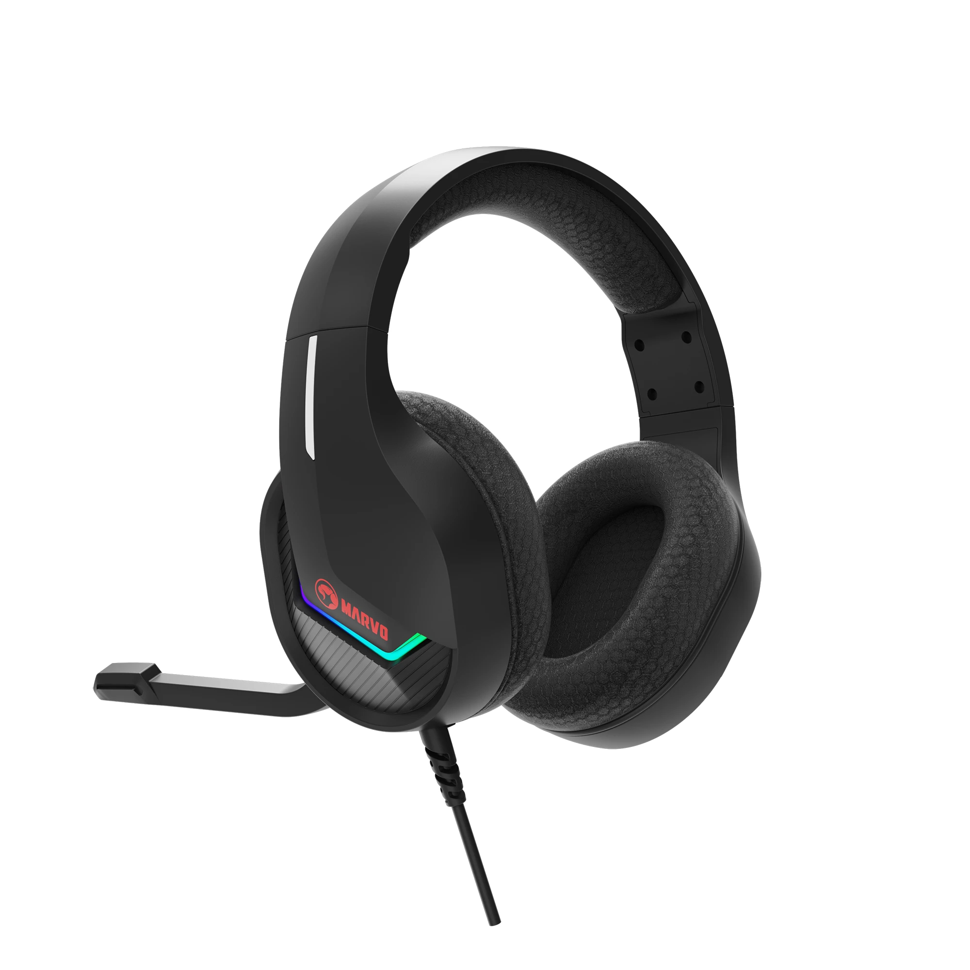 Marvo геймърски слушалки Gaming Headphones H8618 Black - 50mm, USB, RGB - image 5