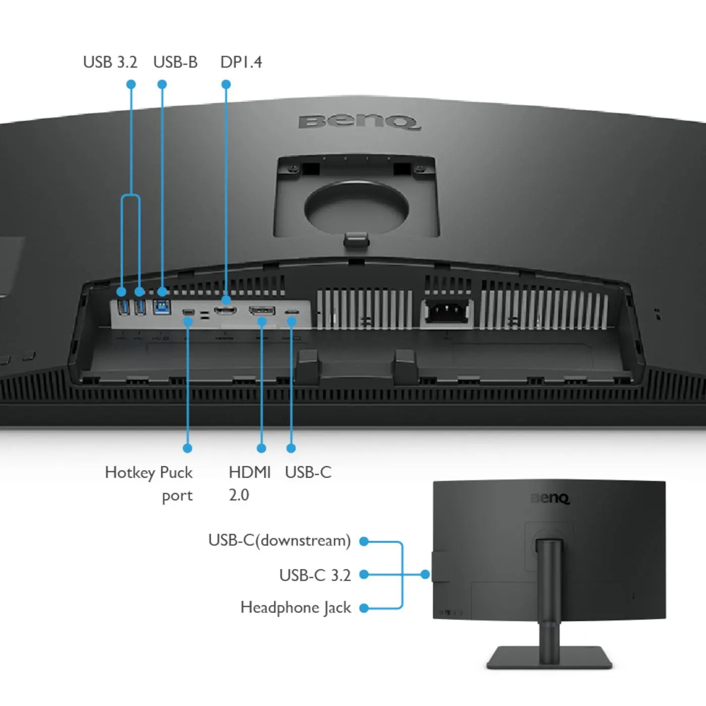 Monitor, BenQ PD2706U, 27" IPS LED, 5ms, 3840x2160 4K UHD, Designer, AQCOLOR, 95% P3, 99% Rec.709, 99% sRGB, HDR10, B.I., LBL, KVM Switch, ICCsync - image 5
