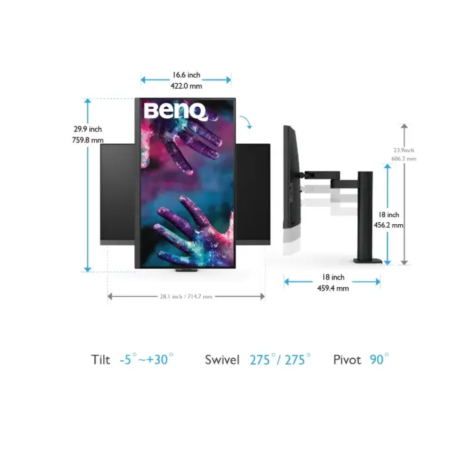 Монитор, BenQ PD3205UA 31.5W LED MONITOR PD3205UA DARK GREY - image 1