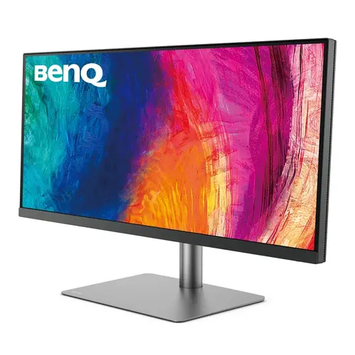 Монитор, BenQ PD3420Q 34"W IPS LED 5ms 3440x1440 2K QHD, Design Mon, WQHD, AQCOL.,100% sRGB/98% P3,HDR400, B.I.,LBL,KVM, ICCsync, CAD/CAM, DualView, Contr.1000:1, 350 cd/m2, 2xHDMI,DP,USB-C(PD65W, DP Alt Mode),USB-C/USB 3.0x2, Sp.2x2.5W, HAdj., Swivel,Tilt, Gray - image 2