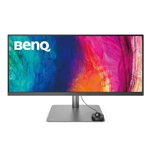 Монитор, BenQ PD3420Q 34"W IPS LED 5ms 3440x1440 2K QHD, Design Mon, WQHD, AQCOL.,100% sRGB/98% P3,HDR400, B.I.,LBL,KVM, ICCsync, CAD/CAM, DualView, Contr.1000:1, 350 cd/m2, 2xHDMI,DP,USB-C(PD65W, DP Alt Mode),USB-C/USB 3.0x2, Sp.2x2.5W, HAdj., Swivel,Tilt, Gray - image 4