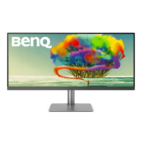 Монитор, BenQ PD3420Q 34"W IPS LED 5ms 3440x1440 2K QHD, Design Mon, WQHD, AQCOL.,100% sRGB/98% P3,HDR400, B.I.,LBL,KVM, ICCsync, CAD/CAM, DualView, Contr.1000:1, 350 cd/m2, 2xHDMI,DP,USB-C(PD65W, DP Alt Mode),USB-C/USB 3.0x2, Sp.2x2.5W, HAdj., Swivel,Tilt, Gray