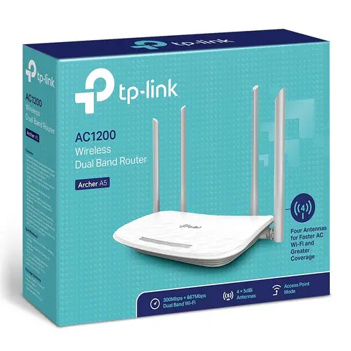 Безжичен рутер TP-Link Archer A5 AC1200, 2.4/5 GHz, 300 - 867 Mbps, 10/100 - image 3