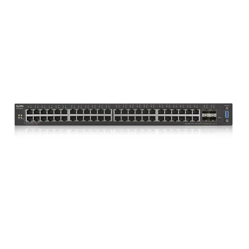 Суич ZYXEL XGS2210-52, 48 портов Gigabit, управляем L3, 4xSFP за монтаж в шкаф - image 1