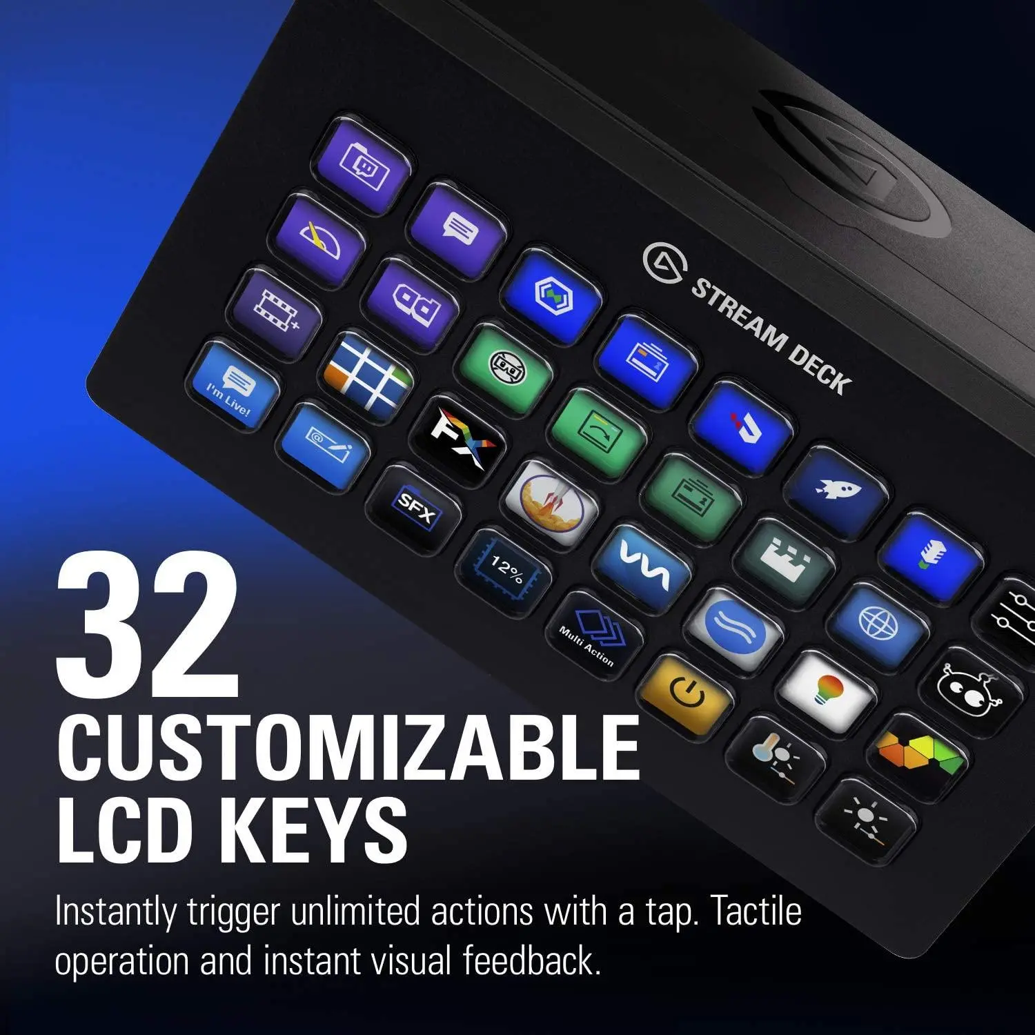 Контролер Elgato Stream Deck, 32 LCD бутона, черен - image 1