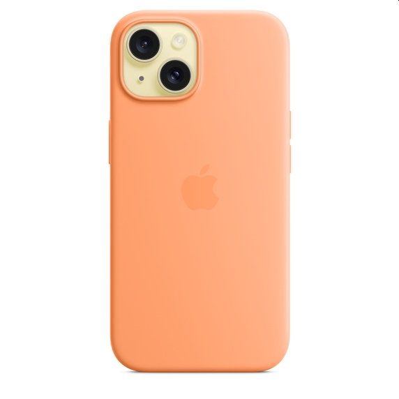 Калъф, Apple iPhone 15 Silicone Case with MagSafe - Orange Sorbet - image 2