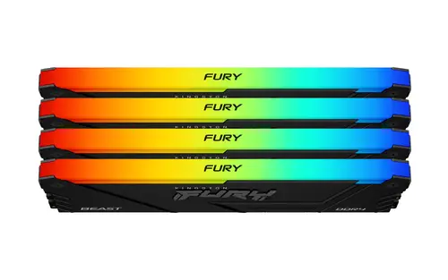 Μνήμη Kingston FURY Beast Black RGB 64GB(4x16GB) DDR4 3200MHz CL16 - 1