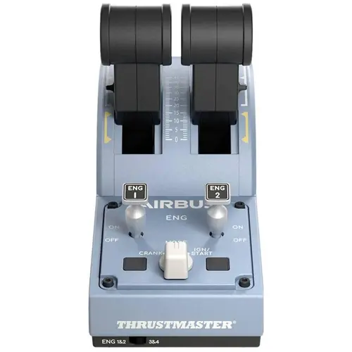 Жичен джойстик Thrustmaster TCA Officer Pack Airbus Edition, авиосимулатор за PC, Черен/Син - image 4