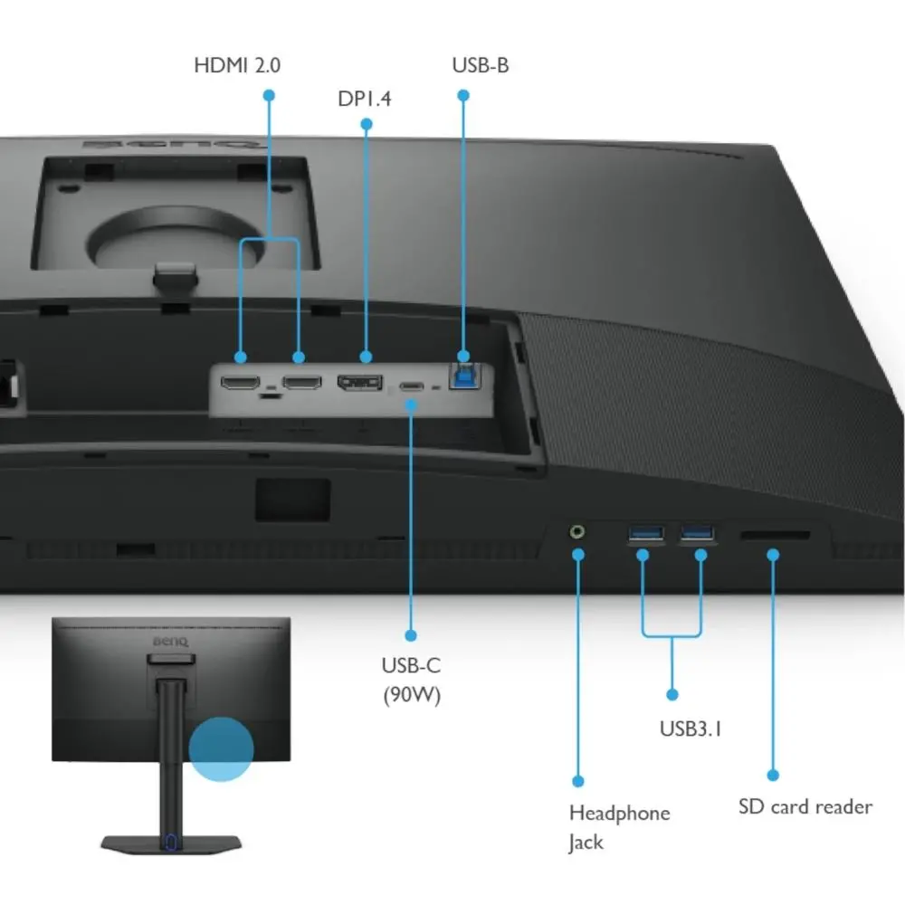 Οθόνη, BenQ SW272U 27" IPS, 4K, 3840x2160, 400 cd/m2, Οθόνη για φωτογράφους, 100% sRGB, 99% Adobe RGB, 99% P, Hard.Calubrat., 1.07 δισεκατομμύρια - image 8