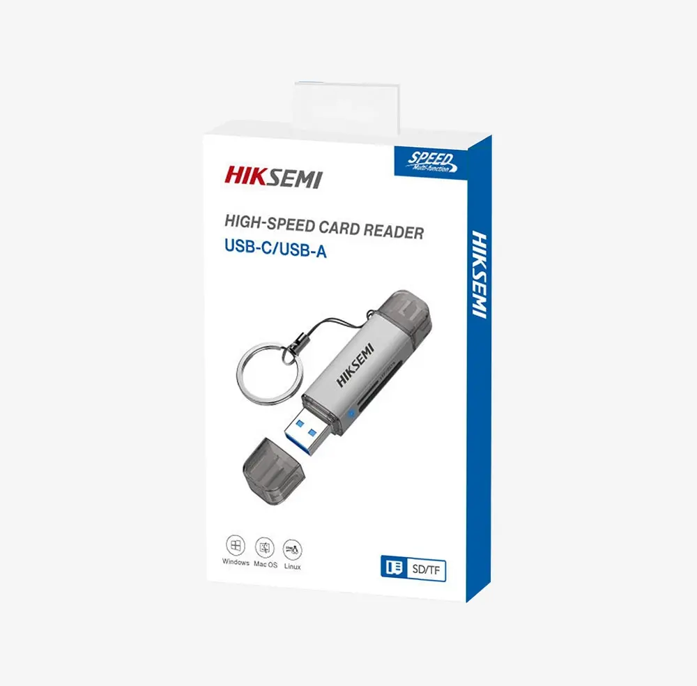 Συσκευή ανάγνωσης καρτών, Hiksemi, USB 3.0 και Type-C, κάρτες SD και κάρτες TF - image 3