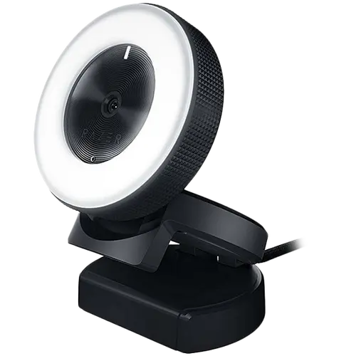 Razer Kiyo - Ring Light Equipped Broadcasting Camera ,Desktop streaming camera with multi-step ring light,High fps HD Video (720p 60fps/1080p 30fps),Compatible with Open Broadcaster Software and Xsplit