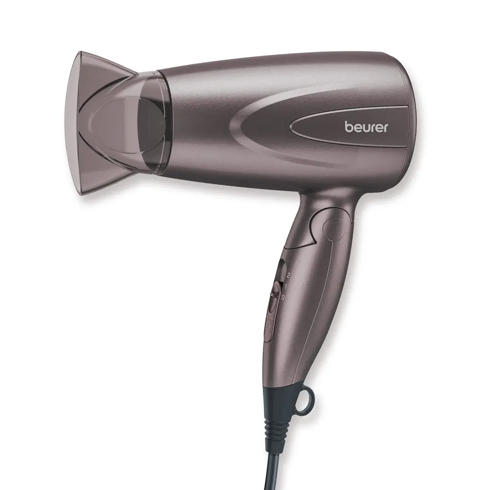 Uscător de păr, Beurer HC 17 uscător de păr, 1 300 W, mâner ergonomic pliabil, 2 setări de temperatură, 2 setări de suflare, duză profesională