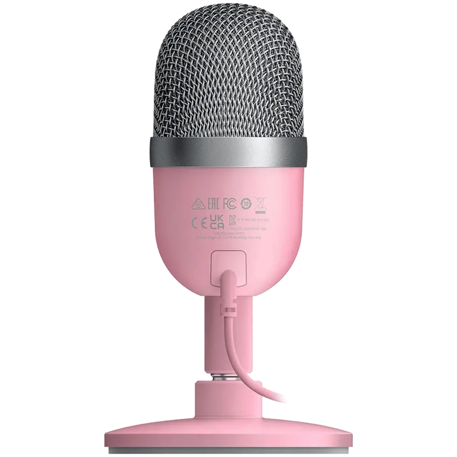 Razer Seiren Mini Pink, Streaming Microphone, Ultra-precise supercardioid pickup pattern, Professional Recording Quality, Ultra-compact build, 110 dB max SPL, 20Hz - 20kHz frequency response,  14 mm condenser capsule - image 1