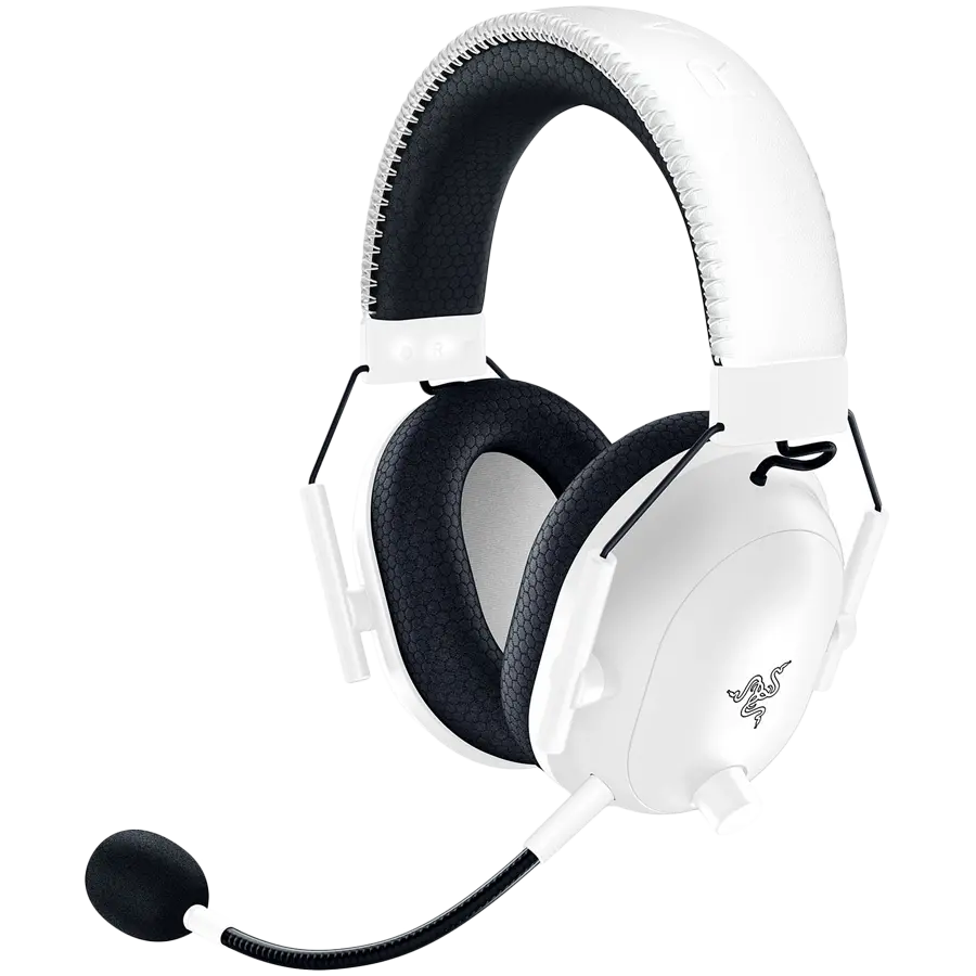 BlackShark V2 Pro (2023) - White, Wireless Gaming Headset, Razer TriForce Titanium Driver 50 mm, Oval Ear Cushions, Detachable Super Wideband microphone, THX Spatial Audio, Type A Wireless (2.4 GHz), Bluetooth 5.2