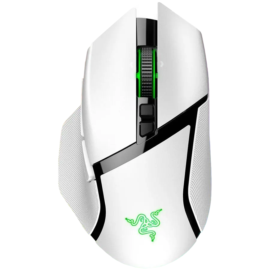 Razer Basilisk V3 Pro White, Ασύρματο gaming ποντίκι, True 30000 dpi, οπτικός αισθητήρας Focus Pro 30K, οπτικοί διακόπτες ποντικιού Gen-3