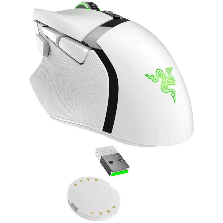 Razer Basilisk V3 Pro White, Ασύρματο gaming ποντίκι, True 30000 dpi, οπτικός αισθητήρας Focus Pro 30K, οπτικοί διακόπτες ποντικιού Gen-3 - image 1