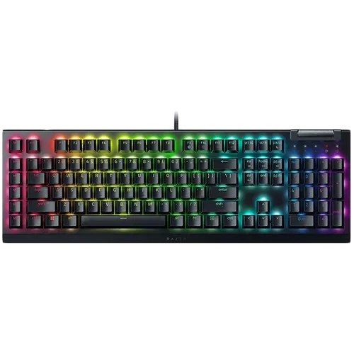 Razer BlackWidow V4 X Mechanical Gaming Keyboard, US Layout, Green Switch, Razer Chroma™ RGB, 6 Macro Keys, Lubricated Stabilizers, Media Roller