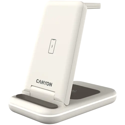 CANYON wireless charger WS-304 15W 3in1 Cosmic Latte - image 1