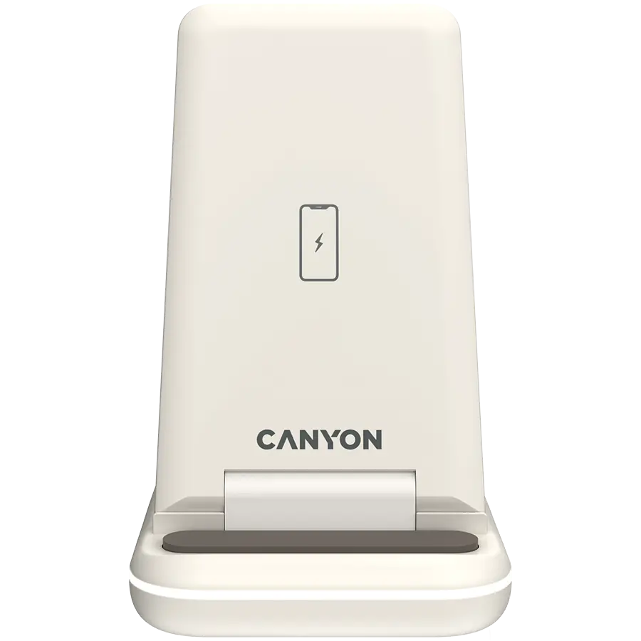 CANYON wireless charger WS-304 15W 3in1 Cosmic Latte - image 2
