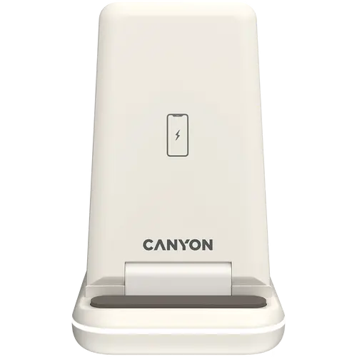 CANYON wireless charger WS-304 15W 3in1 Cosmic Latte - image 2