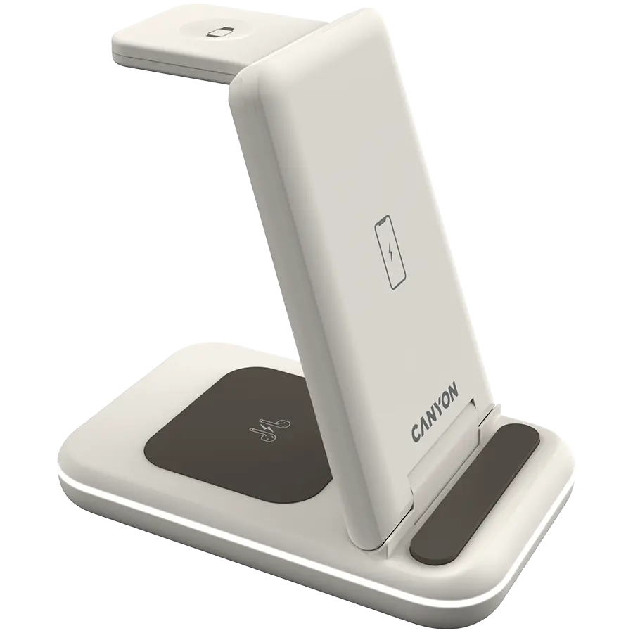 CANYON wireless charger WS-304 15W 3in1 Cosmic Latte - image 3