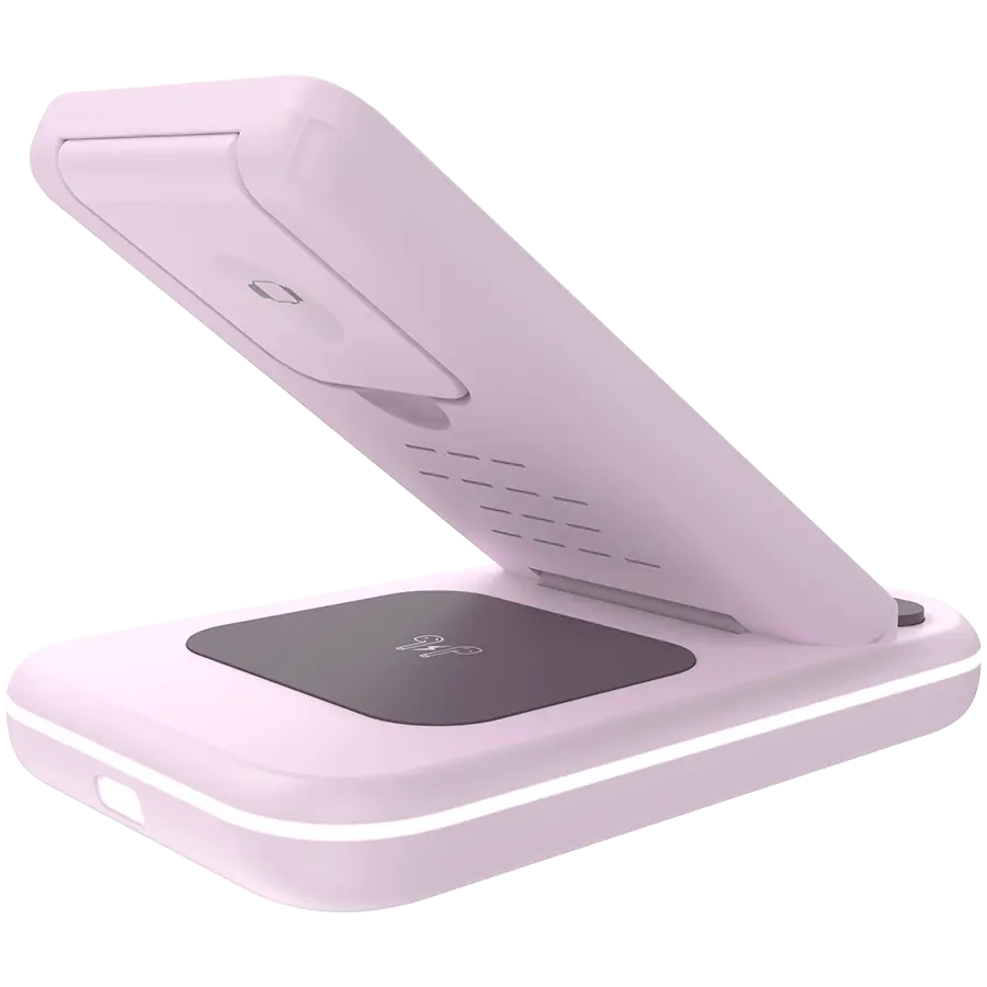 CANYON wireless charger WS-304 15W 3in1 Iced Pink - image 4