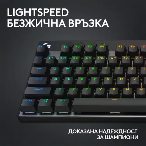 Клавиатура, Logitech G PRO X TKL LIGHTSPEED Gaming Keyboard - BLACK - US INT'L - 2.4GHZ/BT - N/A - EMEA28-935 - TACTILE - image 3