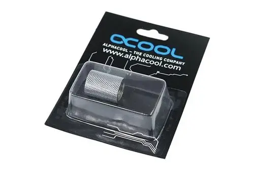 Муфа Alphacool, Вътрешна резба G1/4 AG - G1/4 AG, Хром - image 1