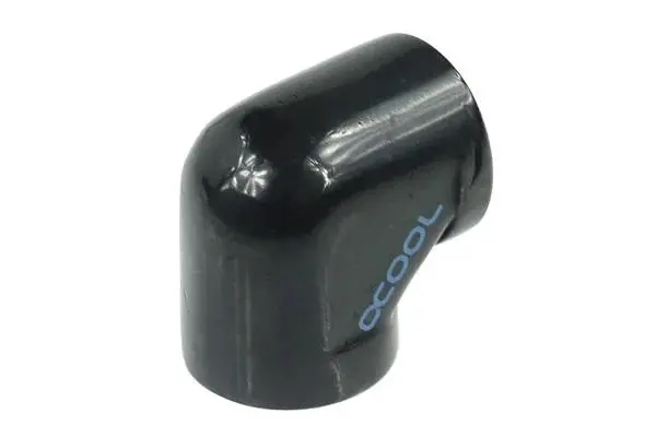 L-конектор Alphacool HF, Вътрешна резба G1/4 - G1/4, 90°, Черен мат - image 2