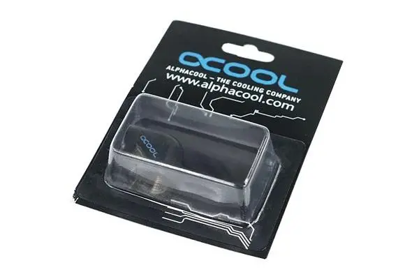 L-конектор Alphacool HF, Вътрешна резба G1/4 - G1/4, 90°, Черен мат - image 3