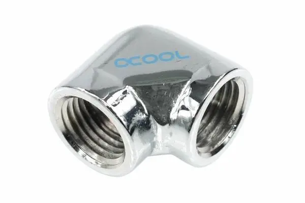 Conector L Alphacool HF, Filet interior G1/4 - G1/4, 90°, Crom
