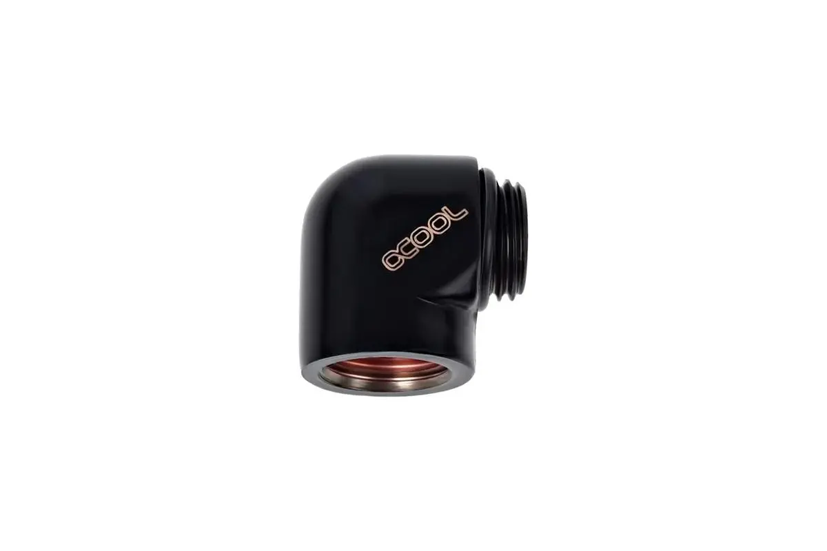 Σύνδεσμος L Alphacool HF, G1/4 εξωτερικό - εσωτερικό σπείρωμα, Ματ μαύρο
