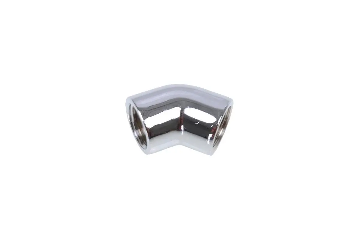 Σύνδεσμος L Alphacool HF, Θηλυκό σπείρωμα G1/4 - G1/4, 45°, Χρώμιο