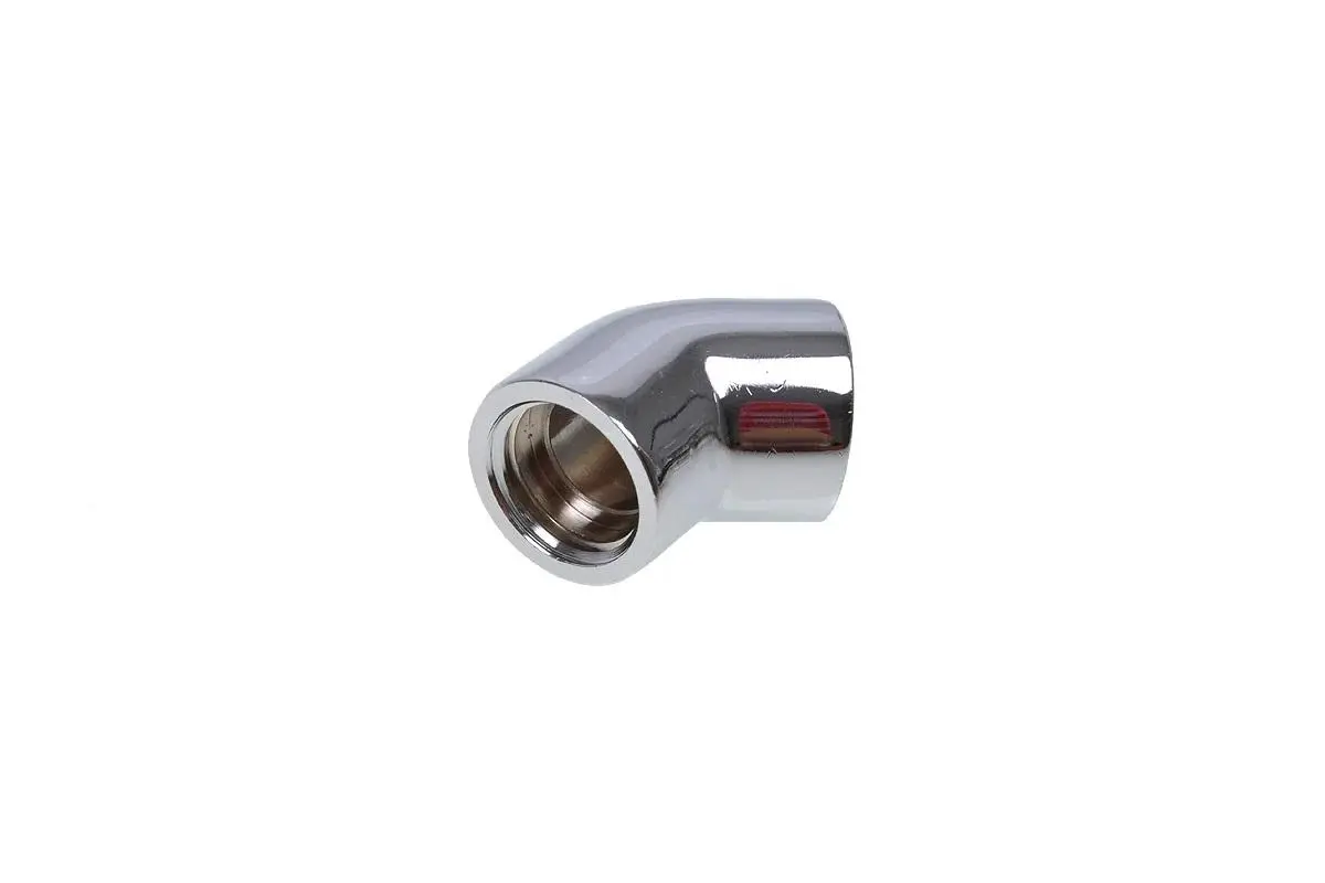 Conector L Alphacool HF, Filet interior G1/4 - G1/4, 45°, Crom - image 1