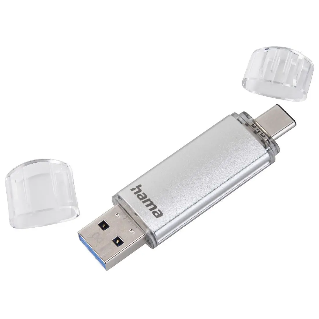 USB памет HAMA Тип USB-C/USB-A 3.0 Laeta, 32GB, 40 MB/s, silver - image 1