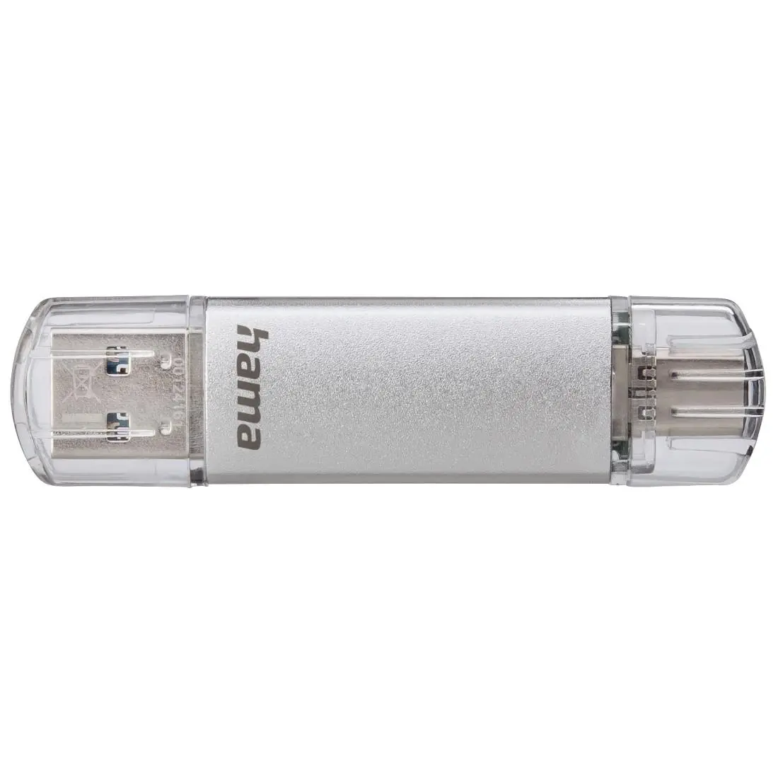 Μνήμη USB HAMA Τύπου USB-C/USB-A 3.0 Laeta, 32GB, 40 MB/s, ασημί - image 2
