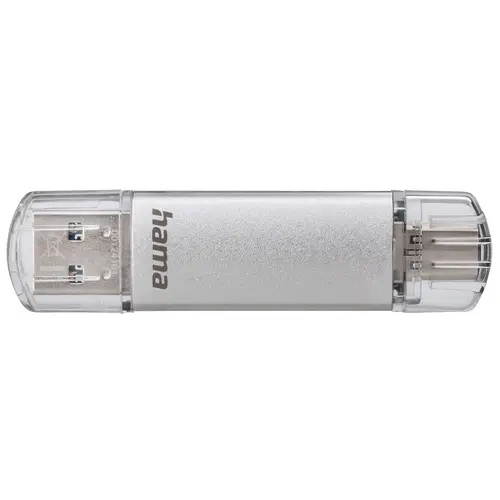 USB памет HAMA Тип USB-C/USB-A 3.0 Laeta, 32GB, 40 MB/s, silver - image 2
