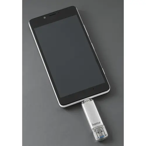USB памет HAMA Тип USB-C/USB-A 3.0 Laeta, 32GB, 40 MB/s, silver - image 3