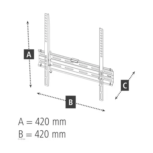 Suport de perete pentru TV, FIX, 65", 220809 - 3