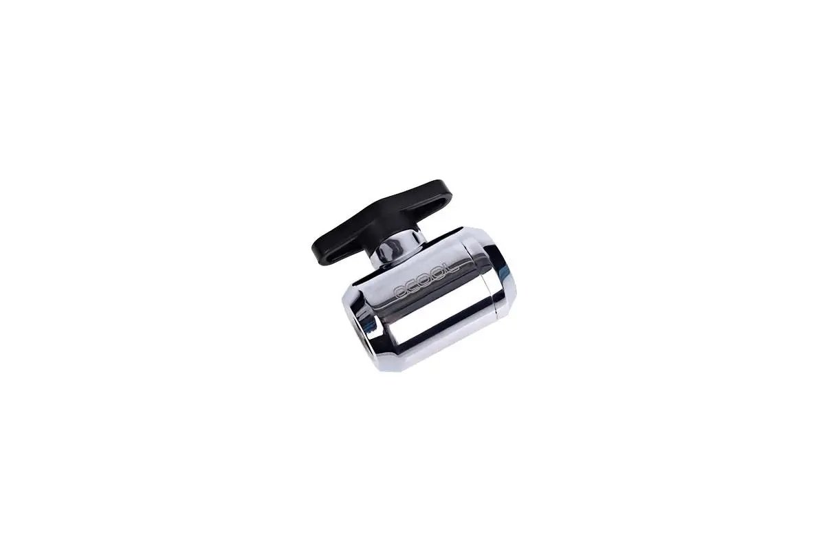 Robinet cu bilă Alphacool, Filet interior G1/4, Crom
