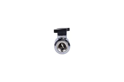 Robinet cu bilă Alphacool, Filet interior G1/4, Crom - 4