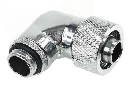 Компресионен фитинг Alphacool, 16/10 - G1/4, 90°, Въртящ се, Хром - image 1