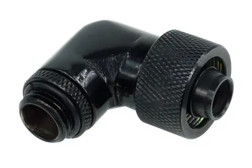 Компресионен фитинг Alphacool, 16/10 - G1/4, 90°, Въртящ се, Черен мат - image 1