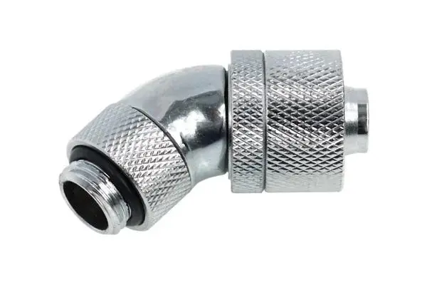 Компресионен фитинг Alphacool, 16/10 - G1/4, 45°, Въртящ се, Хром - image 1